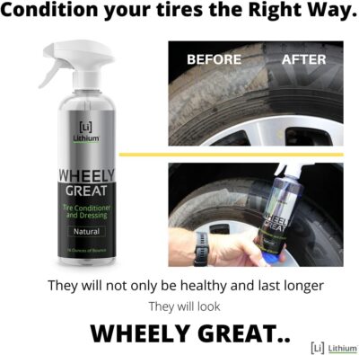 Wheely Great Tire Dressing Spray - Protects Rubber from U.V. Rays - Rubber Tire Conditioner So It Won't Dry Out and Crack - Keeps Tires Black, Not Shiny - Removes Brown Film from Sidewalls - Image 4