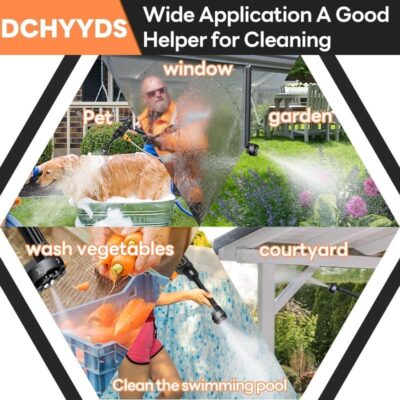 Portable Cordless Pressure Washer, 40000 mAh Battery Powered Pressure Washer with 2 Rechargeable 4.0AH Batteries and 6-in-1 Nozzle for Car Floor Wall Fence Cleaning Garden Watering - Image 6