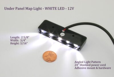 LED Map Light - High Power - 5 LED - Cool White LED Under Panel Footwell Light - Image 2