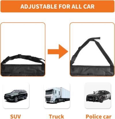 Boczif Car Backseat Organizer, Hanging Passenger Seat Storage Bag, Car Front Seat Organizer for Office Kids Suplly,Truck Cab Organizer with Separately Pokect for Laptop, Multiple Pockets, Cup Holders - Image 3