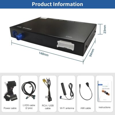 Road Top Wireless CarPlay Android Auto Retrofit Kit for Audi A4 A5 S4 S5 RS4 RS5 Q5 (2008-2015) with 3G MMI System, CarPlay Interface Decoder Box Upgrade, Support MirrorLink, Siri, Navigation - Image 7