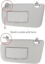 INTGET Driver Side Sun Visor for Nissan Sentra 2013 2014 2015 2016 2017 2018 2019 Accessories Cloth Car Sun Protection Visors Replacement with Mirror (for Unlighted Version) - Image 2