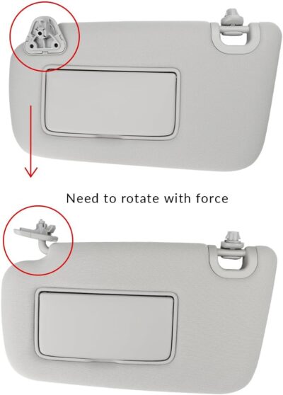 INTGET Driver Side Sun Visor for Nissan Sentra 2013 2014 2015 2016 2017 2018 2019 Accessories Cloth Car Sun Protection Visors Replacement with Mirror (for Unlighted Version) - Image 2