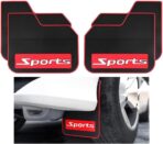 HZEL 4PCS Car Mud Flaps, Soft Flexible Sports Vehicle Splash Guard Mudflap with Hardwares, Bendable Automotive Exterior Mud Guard Dirty Fenders Replacement, Universal for Most Vehicles (7.87 x 9.06'')