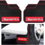 HZEL 4PCS Car Mud Flaps, Soft Flexible Sports Vehicle Splash Guard Mudflap with Hardwares, Bendable Automotive Exterior Mud Guard Dirty Fenders Replacement, Universal for Most Vehicles (7.87 x 9.06'')