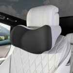 BEBAS Car Headrest Pillow, Ergonomic Neck Pillow with Memory Foam, Universal Car Head Rest Support for Driving Comfort, Breathable Removeable Seat Pillow for Pain Relief (Black, 1 Pack)