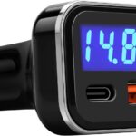 Alivation USB C Car Charger Adapter with Voltage Meter Battery Monitor, 30W Cigarette Lighter Type C Fast Charge Power Delivery & Quick Charge 3.0 with LED Display Compatible With iPhone 15 Galaxy S23