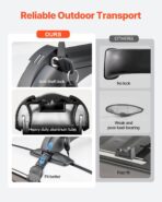 VEVOR Roof Rack Cross Bars, Universal Fit for Naked Roofs Without Raised Rails/Flush Rail/Black Moldings, 165 LBS Capacity, Lockable Heavy Duty Aluminum Crossbar Racks Roof Rail Rooftop Luggage Canoe - Image 5