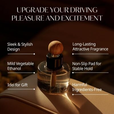 hetras Premium Car Diffuser Set(2 Pack, 2.6 fl.oz. Each), Book Store - Woody Herb Scent, Long-Lasting Fragrance, Air Freshener for Car, Car Interior Decor & Accessories, Gift-Worthy Luxurious Scent - Image 2