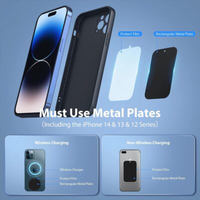 Magnetic Phone Holder for Car, [ Powerful Magnets & Military-Grade Suction] Car Phone Holder Mount Dashboard Windshield Cell Phone Holder Phone Stand for Car iPhone Android Automobile Cradle - Image 4