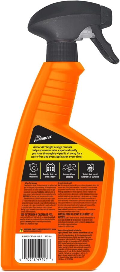 Armor All Extreme Shield Protect & Shine Ceramic Wax, Color Changing Spray Car Wax, 16 Fl Oz Bottle - Image 7