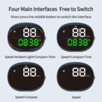 H3 Heads Up Display for Car Smart Speedometer HUD with Speed, Time, Direction Trip Distance, Overspeed/Fatigue Alert KM/H/MPH Switch. - Image 4