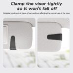 Sotfamily Sunglass Holder for Car Visor, Suede Cloth Magnetic Sunglass Organizer for Car Accessories, 2 Packs, Black - Image 6
