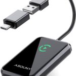 Wireless CarPlay Adapter, Converts Wired CarPlay to Wireless, Plug and Play CarPlay Wireless Adapter, Auto Connect Easy Setup Fit for Cars from 2016 and iPhone iOS 10+, Dark Grey