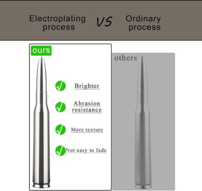 Chrome Antenna 50 Cal Car Truck Bullet Antenna Truck Accessories Universal Replacement for GMC Sierra 1500 Chevy Dodge Ram Silverado 1500 2500 3500 Ford F150 F250 F350 (Chrome) - Image 3