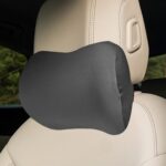 Car Headrest Pillow for Driving - Memory Foam Soft Automotive Neck Support Pillow Cushion with Adjustable Strap - Comfortable Car Seat Headrest Pillow for Neck Pain Pressure Relief (Gray)