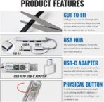 Acrylic Ambient Lighting Car Interior,55.1 inches Dream Color Acrylic Led Strips with USB Hub, APP Fiber Optic Emotion Glow Lights for Car Y 3 S X, Neon Ambient Lighting Kit Dashboard Decorations - Image 3