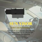 Polarized Car Sun Visor Extension with PC Lens and Side Sunshade, Anti-Glare Windshield Visor - Universal for Most Cars (Black) - Image 6