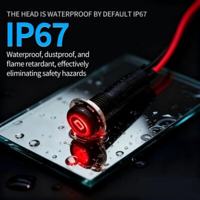 2Pcs 8MM 12V-24V LED Indicator Light with 180 Changeable Symbols, IP67 Waterproof, Pre-Wired Customizable Pilot Dash Directional Warning Lights for Car Truck Boat Marine RV Off-Road(Red) - Image 4