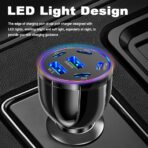 6 Port Car Charger USB C & USB A,75W Ultra-Fast Car Charger Adapter with Super/PD30W/PD/3.1A,Universal 12V/24V Cars Lighter USBs Adapter Cars Ports Chargers for Phone,Tablet - Image 5