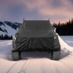 Waterproof Cover for Jeep Wrangler JK JL CJ YJ TJ 4 Door 1987-2026 Outdoor Sun Rain Wind Snow Protection Dustproof Covers with Driver Door Zipper Black - Image 7