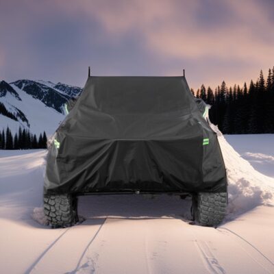 Waterproof Cover for Jeep Wrangler JK JL CJ YJ TJ 4 Door 1987-2026 Outdoor Sun Rain Wind Snow Protection Dustproof Covers with Driver Door Zipper Black - Image 7