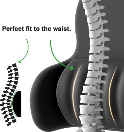 Lumbar Support Pillow for Office Chair Car Back Support Pillow, 45D slow rebound memory foam Gaming Chair Desk Chair Back Cushion for Lower Back Pain Relief, Dynamic support module,Ergonomic Back Rest - Image 2