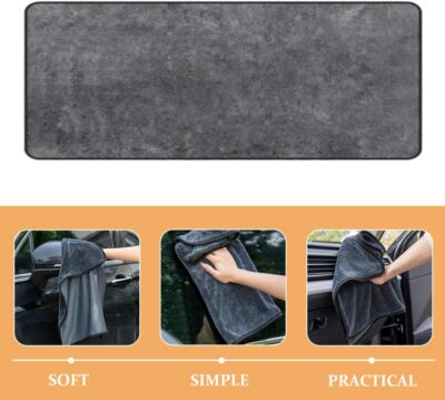 Microfiber Car Wash Drying Towel 60x160cm Thickened Large Absorbent Car Cleaning Cloth for Automotive Care - Image 9