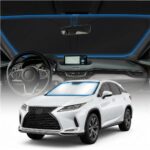 for Lexus RX 350 450h Windshield Sun Shade Cover - Custom Fit for RX Accessories 2010-2015 Foldable Sunshade UV Protection & Heat Shield Sun Visor Accessories