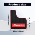 4 pcs Car Mud Flaps Universal Rubber Mudguard - Soft Material Automotive Fender - Splash Guards Rubber mud Guard Universal Pickup SUV - No Collision Universal 27cm23cm0.5cm - Image 2