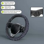 Leopard Print Steering Wheel Cover | Non Slip, Breathable Neoprene | Universal 15 Inch Fit (14.5"-15.5") | Comfort Grip | Fade Resistant | Easy Install-Comfort Grip for Cars, Trucks, SUVs - Image 8