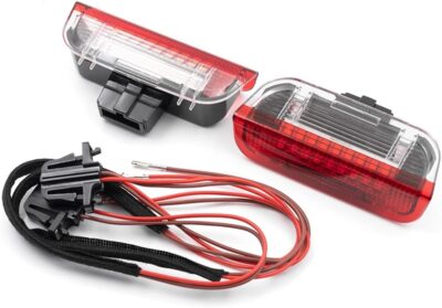 NJSBYL Led Door Panel Courtesy Lights for Atlas Arteon CC Eos Jetta MK5 MK6 Pasat-B6 NMS Golf MK7 Rabbit Footwell Step Welcome Light Side Door LED Projector Lamps White - Image 7