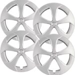 Premium Quality 15” Silver Hubcaps/Wheel Covers fits 2010-2015 Toyota Prius (Will NOT fit Prius C or Prius V), Heavy Duty Construction (Set of 4) 61167AMS-4