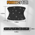 JOYCOURT 10PCS Bling Car Door Handle Anti-Scratch Sticker, Universal Car Doors Handles Protective Cover, Shiny Rhinestone Auto Decor Accessories for Women (Black) - Image 2
