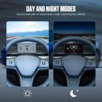 MR CARTOOL Head Up Display with 5 inch Touchscreen for Tesla Model 3/Y Car Speedometer Digital Inclinometer HUD for Tesla Accessories Model 3/Y Wired Version Transmitter - Image 8