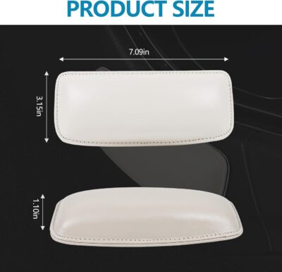 wuyaoyao 2PCS Car Door Armrest Pads, Soft Leather Elbow Pad Arm Rest for Car, Comfortable Car Knee Cushion, Automotive Elbow Leg Thigh Support Cushion Pillow, Interior Car Accessories (Beige) - Image 2