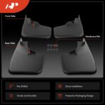 A-Premium Set of 4PCS Mud Flaps Splash Guards Mudguards Mudflaps with Hardware Kits Accessory Compatible with Ford F-150 2004-2014 Pickup, (with Fender Flares), Black Color, Front LH RH and Rear LH RH - Image 3