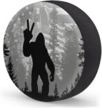 Spare Tire Cover Bigfoot American Flag Wheel Covers Protectors Waterproof Dust-Proof Universal Fit Trailer, RV, SUV and Many Vehicle (14" for tire Diameter 25.59"-27.16") - Image 2