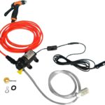 12V Portable Universal Car Washer Gun High Pressure Car Cleaner Electric Water Pump Kit Black