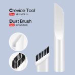 Mini Car Vacuum Cleaner(4500 pa) Portable Cordless Rechargeable,Tiny Handheld Vacuum, Computer Hand Vacuum for Keyboard and Laptop, Mini Hand Held Vac for Car and Home /V01/White - Image 5