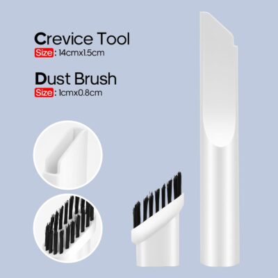 Mini Car Vacuum Cleaner(4500 pa) Portable Cordless Rechargeable,Tiny Handheld Vacuum, Computer Hand Vacuum for Keyboard and Laptop, Mini Hand Held Vac for Car and Home /V01/White - Image 5