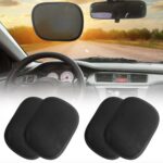 ZIMISI Miniature Static Cling Car Window Shades, UV Rays Block Car Side Window Sun Shade, Sun Glare Automotive Windshield Sun Shade Protection Accessories for Safe Driving (2 Pairs)