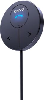 Kinivo BTC480 Aux Car Adapter (Bluetooth Car Kit with 3.5mm Port, Dual Phone Connection, Magnetic Mount, Dual-Port USB Charger, BT Wireless Reciever) Plug & Play for Hands-Free Calls, Stereo Audio