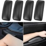 4 Pack Auto Center Console Elbow Leg Knee Pad, Leather Armrest Cover Cushion for SUV/Truck/Car, Universal Interior Accessories