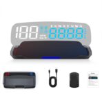 Moman Heads Up Display for Cars, Moman Gauge Car HUD Digital GPS Speedometer r KM/H MPH with Compass, Over Speed Alert & Fatigue Reminder, HGPS