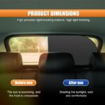 Car Rear Window Sunshade for Baby, Glare & UV Protection Rear Windows Sun Shade Covers with Suction Cups, Universal Auto Sun Blocker Cooling Accessories for Vehicles Privacy Protection (9972) - Image 5
