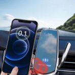 Wireless Car Charger Automotive Electric Induction 15W Wireless Charger Car Vent Mount Bracket Fast Charging Auto-Clamping Car Phone Holder Mount Air Vent Phone Holder Black… - Image 2