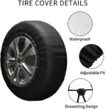 River Mountains at Night Spare Tire Cover Weatherproof Universal Wheel Protectors Camper Tire Covers for Rv Trailer SUV, Truck Travel Trailer Accessories (14 inch) - Image 7