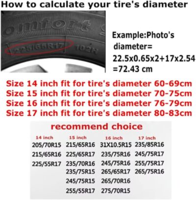 Abstract Moon Spare Tire Cover Mountain Tree Waterproof Dust-Proof Universal Spare Wheel Tire Covers 15 Inch Fit for RV Trailer Truck Jeep Rv SUV Truck Camper Travel Trailer Accessories - Image 6
