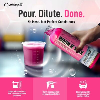 Nanoskin WASH N' WAX with Carnauba 5 gallons - Cleans & Shines in One Step | Works with Foam Cannon, Foam Gun, Bucket Washes, Pressure Washer | Carnauba Wax Protection for Cars - Image 4